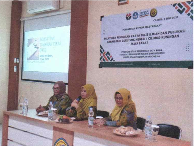 Prodi Pendidikan Tata Boga UPI Gelar Pelatihan Penulisan Karya Ilmiah bagi Guru SMK Negeri 1 Cilimus Kuningan